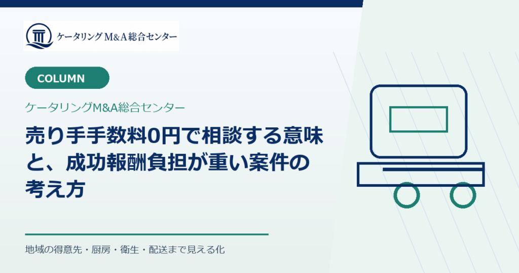譲渡企業手数料0円で相談する意味と、成功報酬負担が重い案件の考え方